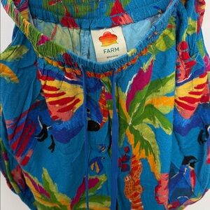 Colorful Tropical Print Shorts